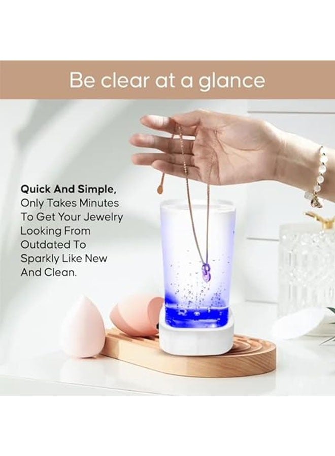 Professional ultrasonic cleaner for necklaces, watches and all jewelry, sonic glasses cleaner, makeup brush cleaner, gold and silver cleaner for home or travel - Image 5